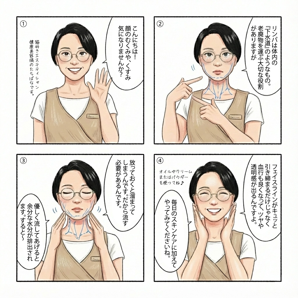 顔のリンパケア